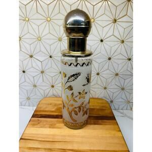 Mid-Century‎ Modern Glass Decanter with Gold Star Design | Vodka Whiskey Gin